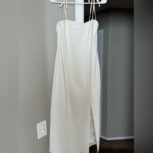 Vici white midi dress